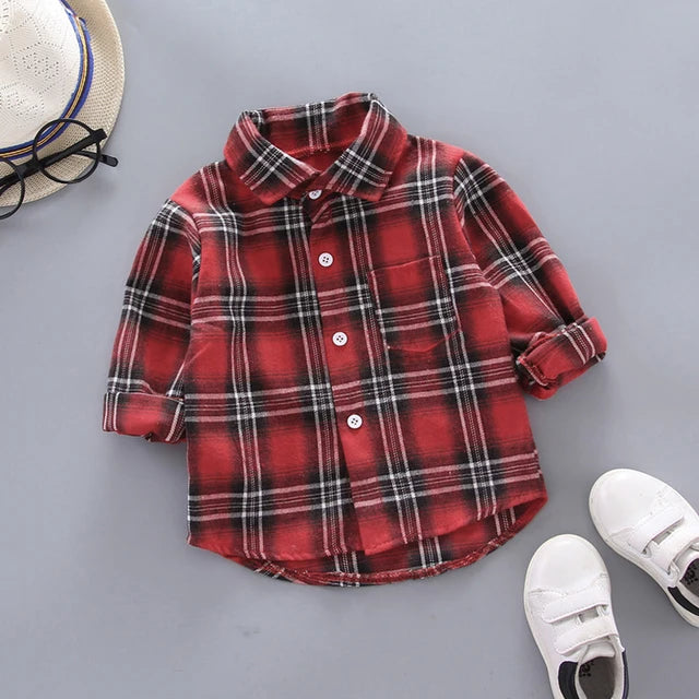 Boys Red Check Shirt