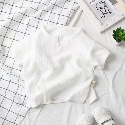 Boys Short Sleeve V-Neck Shirt
