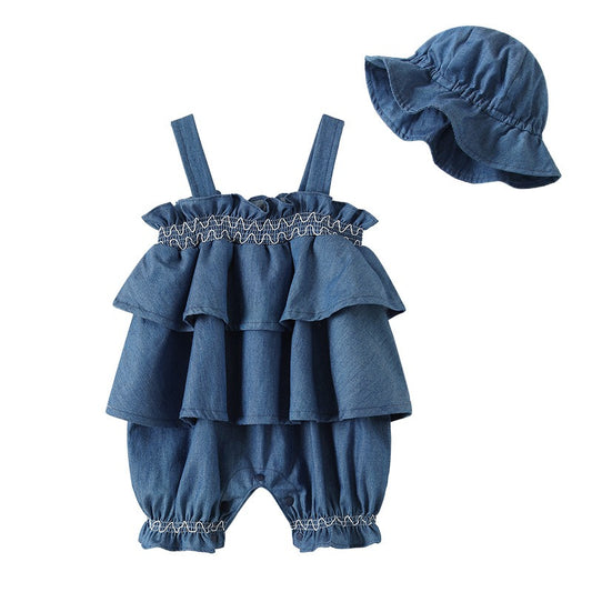 Girls Jumpsuit And Sun Hat