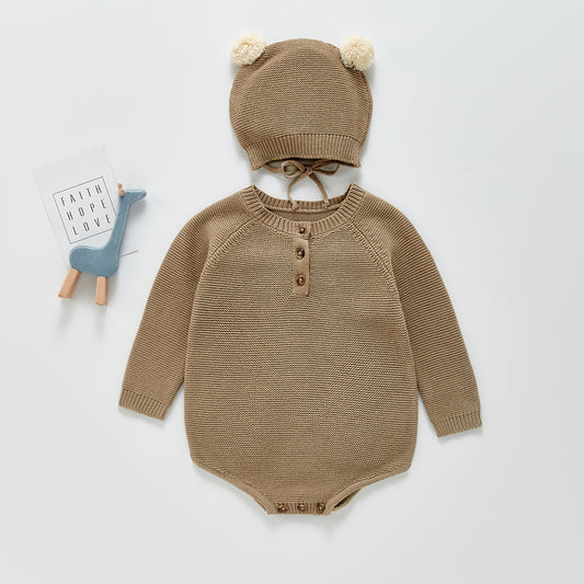 Baby Long Sleeve Knitted Romper