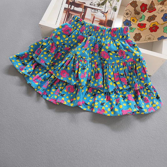 Girls Ruffled Layered Skirts