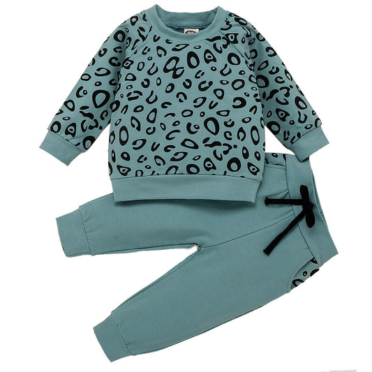 Unisex Baby Leopard Print Sweater and Pants