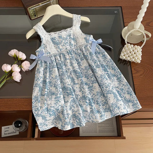 Girls Lace Accent Dress