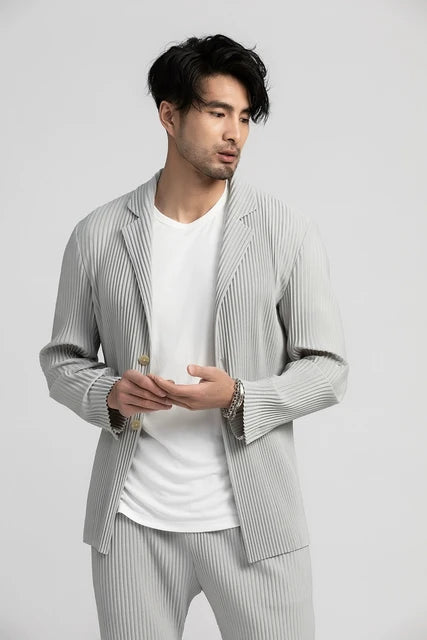 The Wade Slim Fit Ribbed Blazer