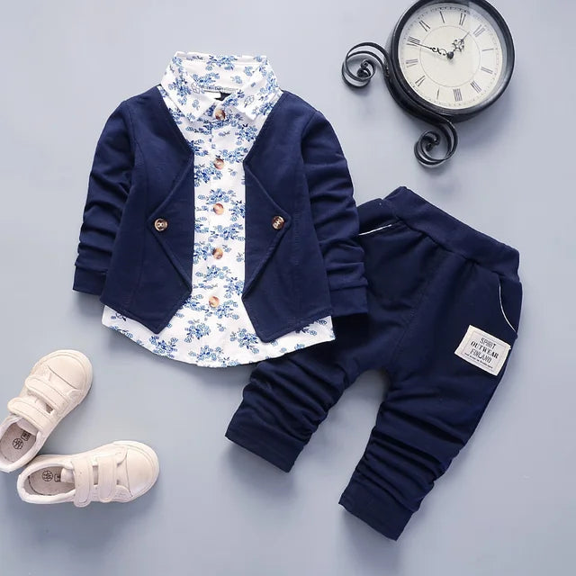 Boys Casual Jacket And Pants Suit