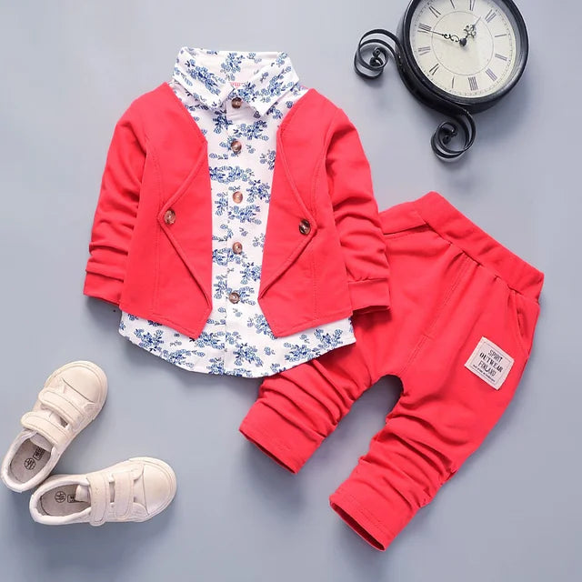 Boys Casual Jacket And Pants Suit