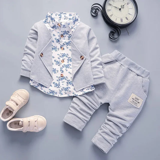 Boys Casual Jacket And Pants Suit